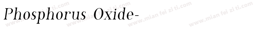 Phosphorus Oxide字体转换